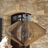 Contemporary cotton thread pendant light