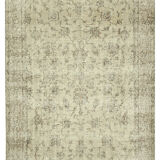 Handmade oriental beige carpet 182 cm x 271 cm