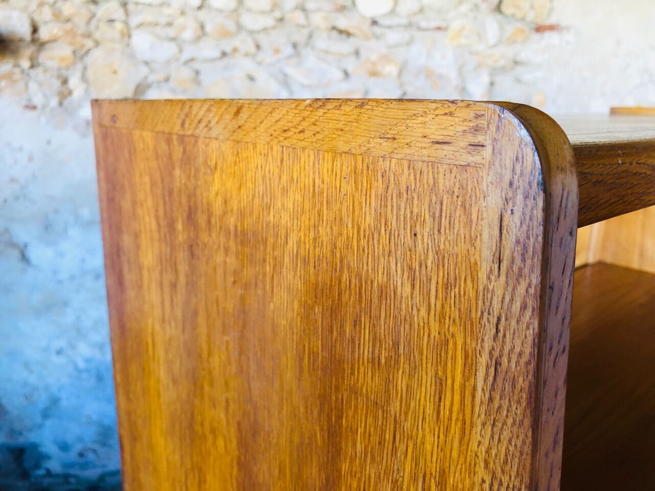 Vintage oak wall storage unit circa 50s