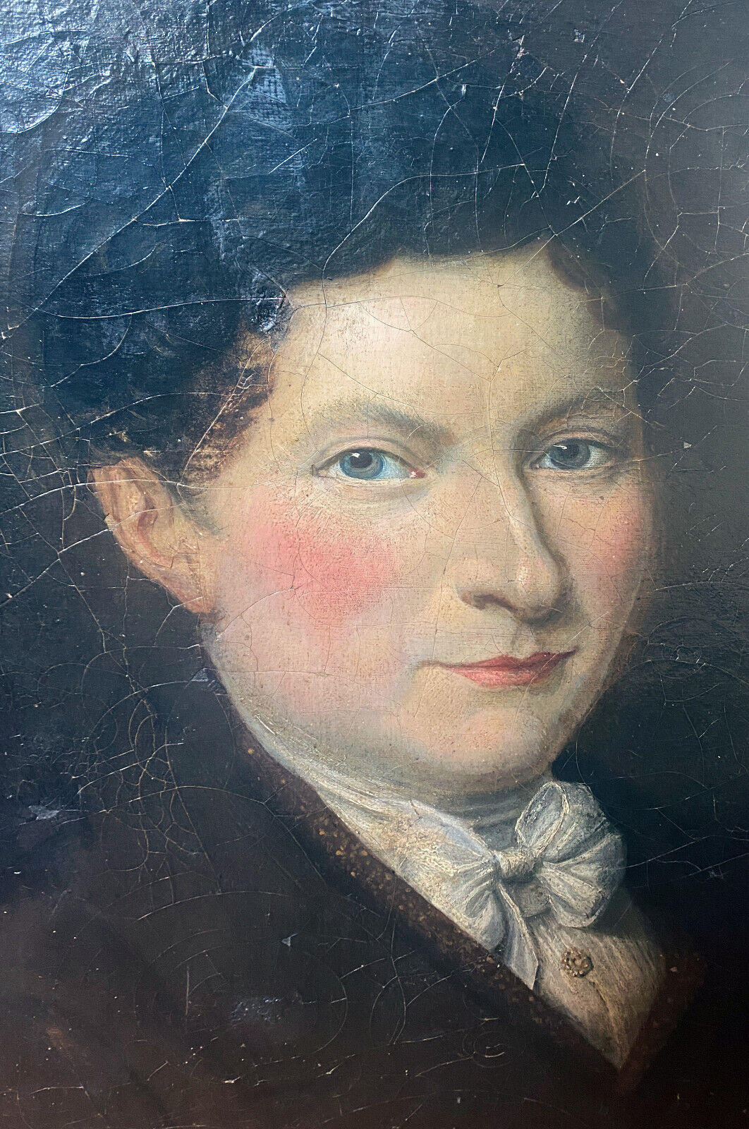 Painting "Portrait of a nobleman with a bow tie" XIX° HST (for restoration)