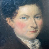 Painting "Portrait of a nobleman with a bow tie" XIX° HST (for restoration)