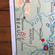 Ancienne affiche carte scolaire -Alpes/ Ouest bassin parisien