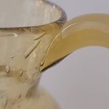 Blown bubble glass pitcher