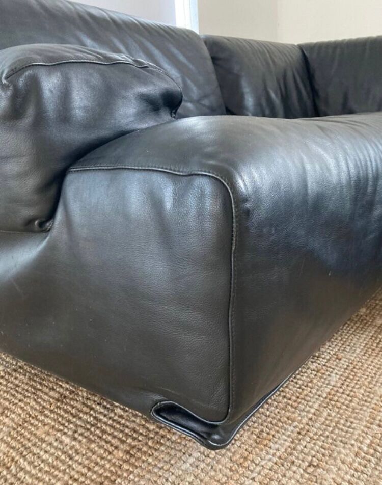 Canapé Modulaire Flandra en Cuir par Vico Magistretti pour Cassina, Italie, années 1970