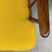 Mid-century rocking chair with new Kvadrat cushion by Børge Mogensen for FDB Møbler, 1960s.