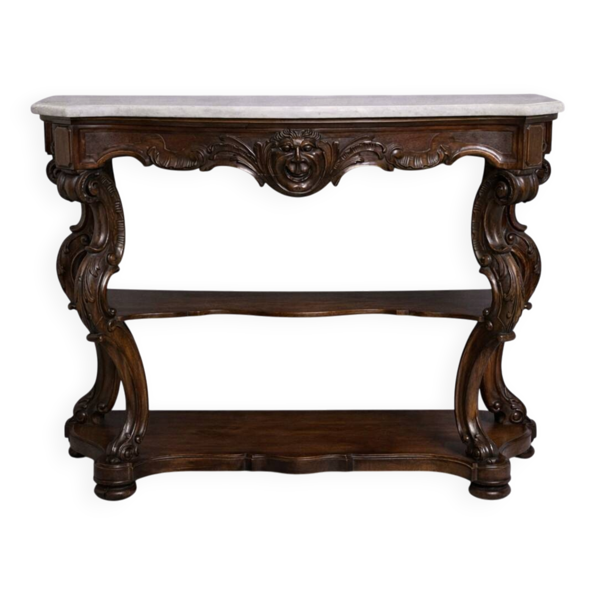 Console Italienne époque Charles X en acajou