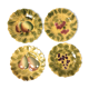 4 assiettes a dessert sarreguemines france barbotine majolica vintage antique