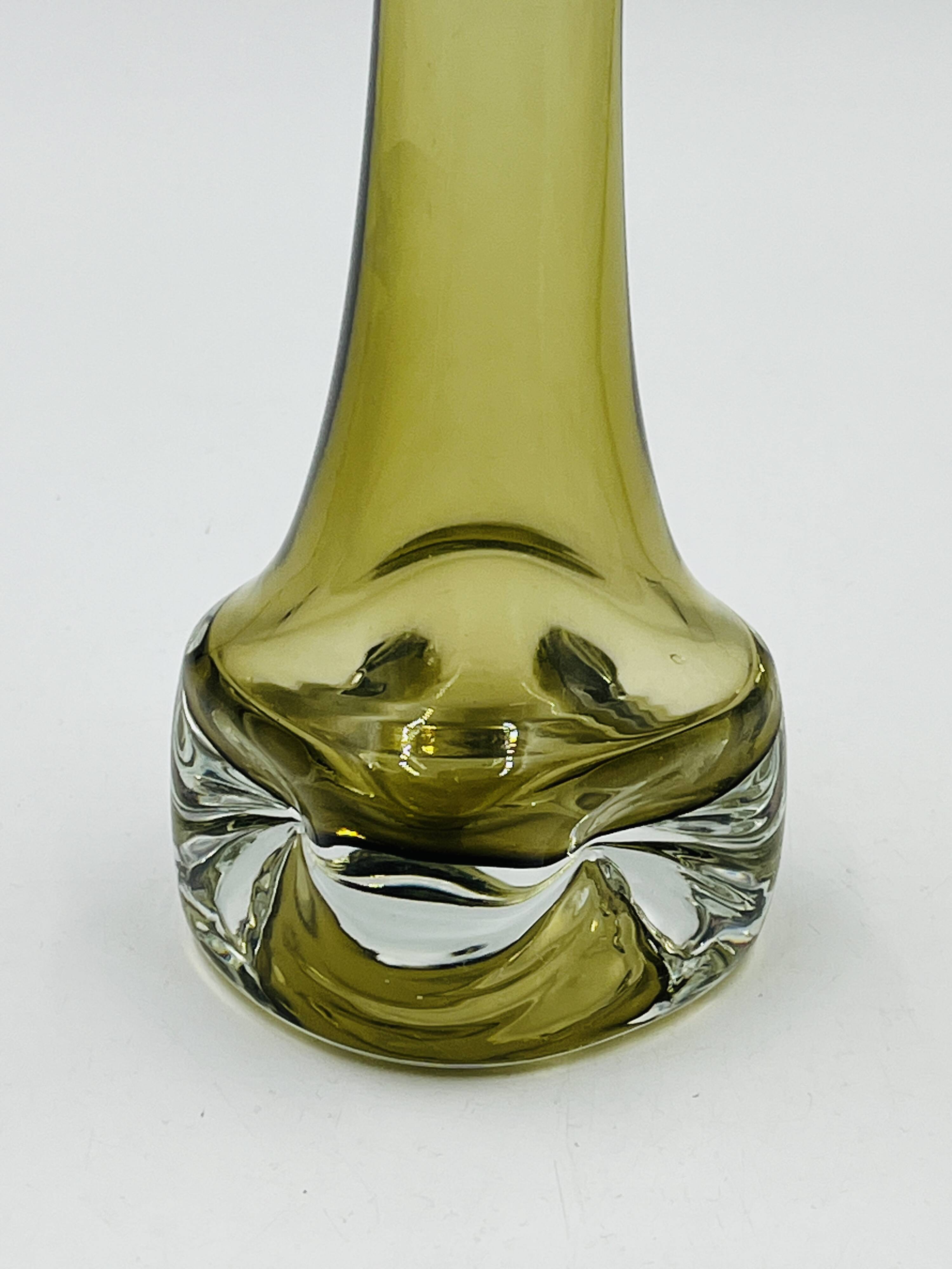 Soliflore Ingrid Glas design Kurt Wokan vert olive