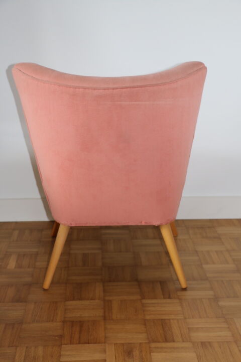 Fauteuil cocktail rose poudré