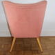Fauteuil cocktail rose poudré