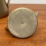 Metal Art Deco teapot, sugar bowl, milk jug, 1960s, set of 3