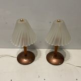 Lampes de table italiennes en verre de murano, ensemble de 2