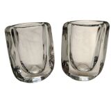 Set of 2 Vannes Crystal vases