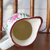 Pitcher vase shiny flowered ceramic