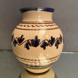Glazed terracotta vase decorated with Savoy vegetable frieze