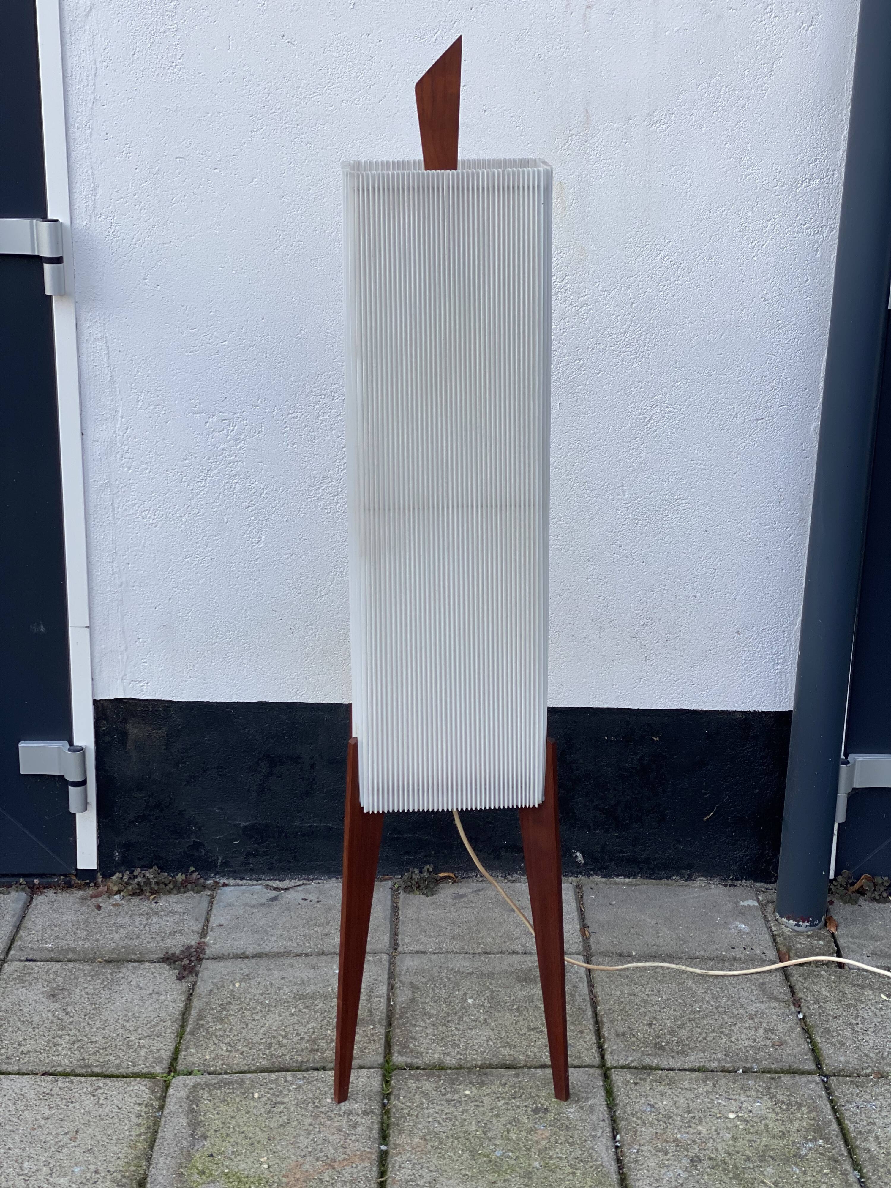 Vintage teak floor lamp