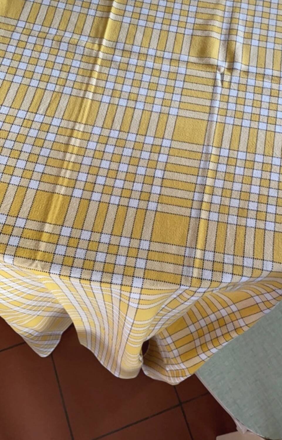 checkered tablecloth 1970