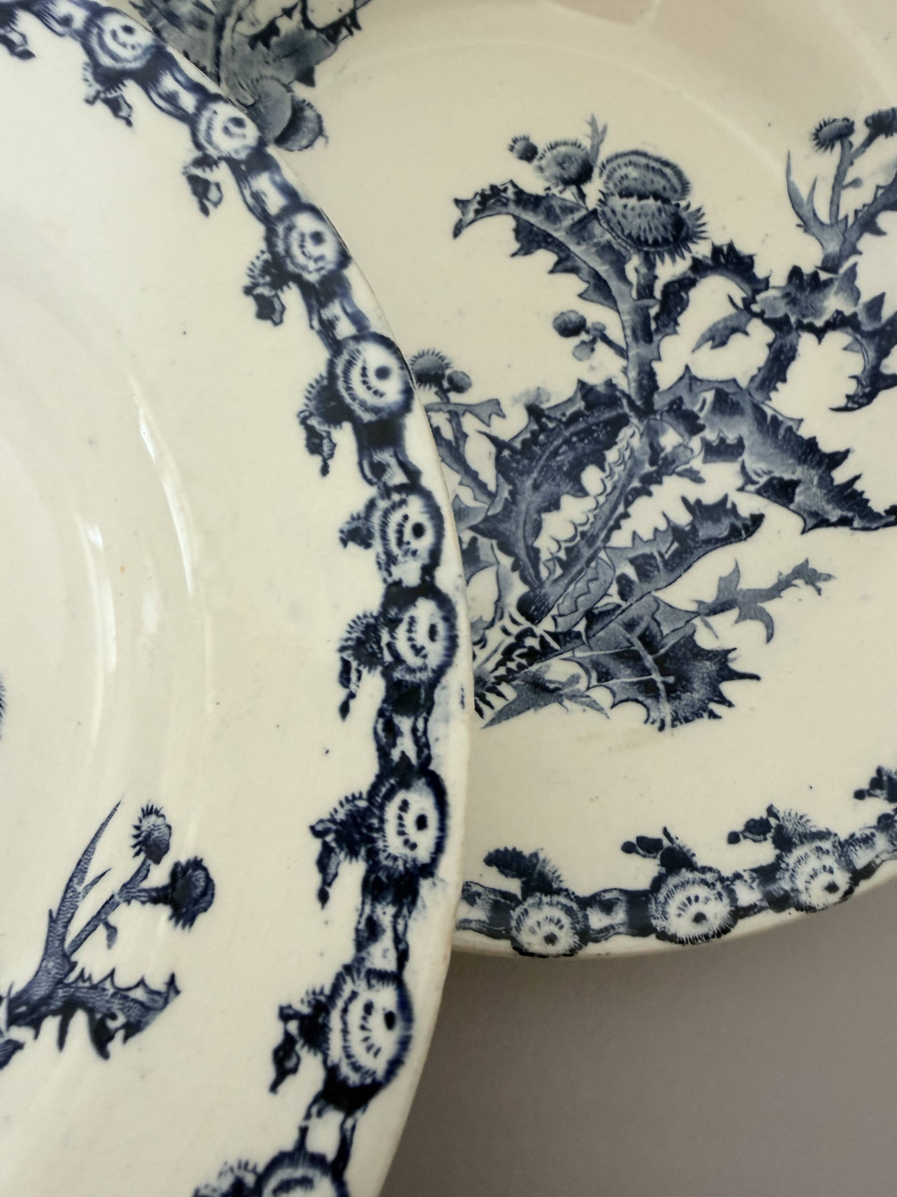 4 assiettes creuses Gien Chardons 260323