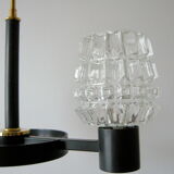 Vintage chandelier 1960 metal and brass