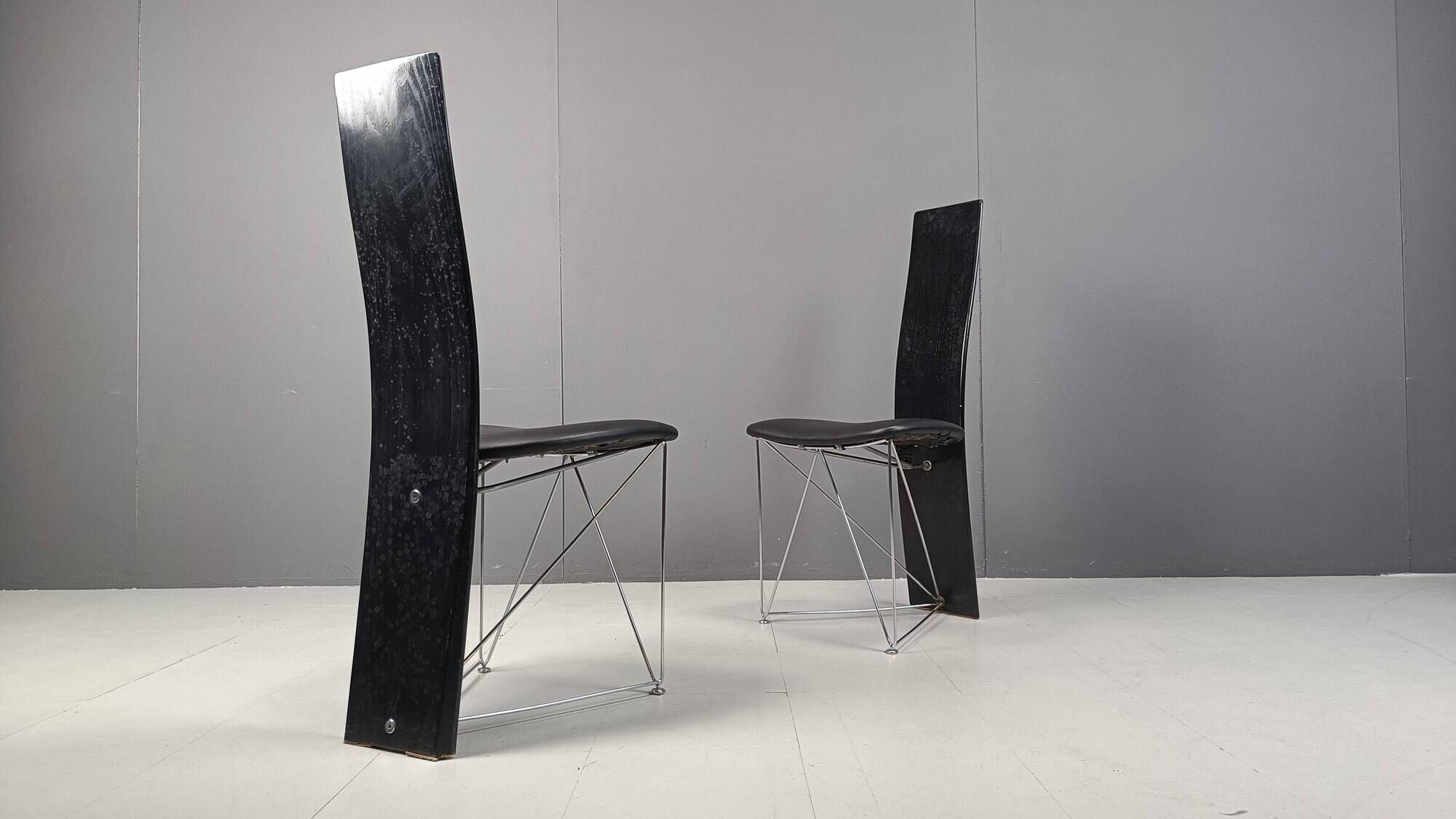 Set of 4 Concorde Dining Chairs with Leather Seats by Torstein Flatøy for Bahus