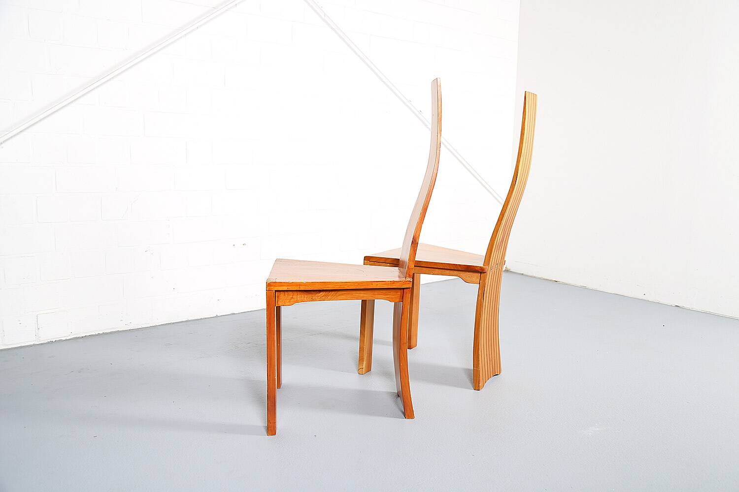 Set of two Cherry Pearl Dot Plank Back Chairs by Robert Williams, Islington