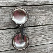 Double silver plated table salt shaker Armand Frenais 19th century Art Nouveau