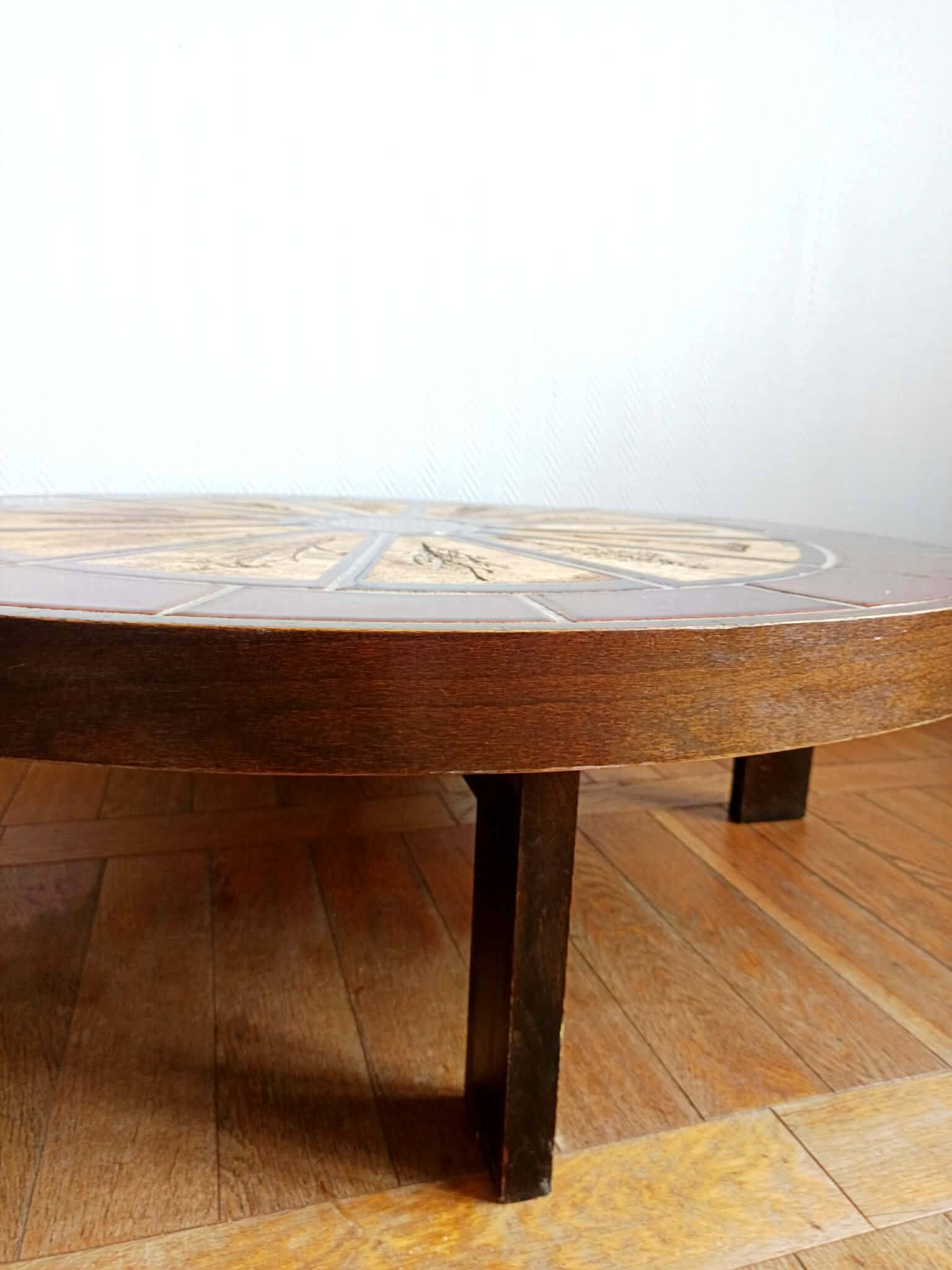 Herbarium coffee table by Roger Capron 1960
