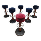 Vintage French café bar stools Art deco style