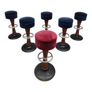 Vintage French café bar stools Art deco style