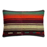 Vintage turkish kilim cushion cover, 30 x 50 cm