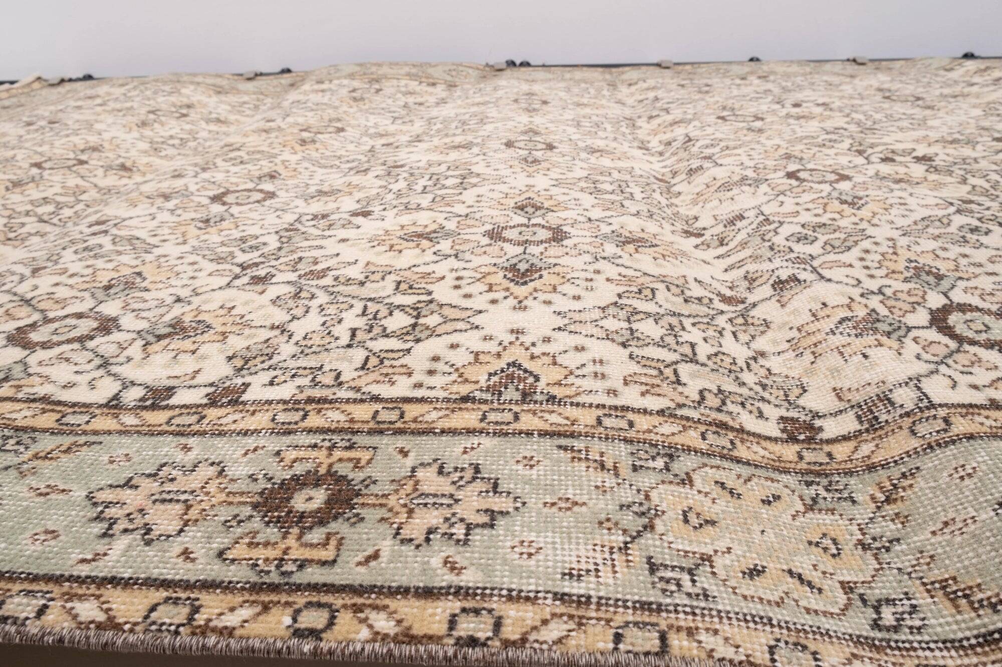 Vintage Turkish Oushak rug 201x326 cm