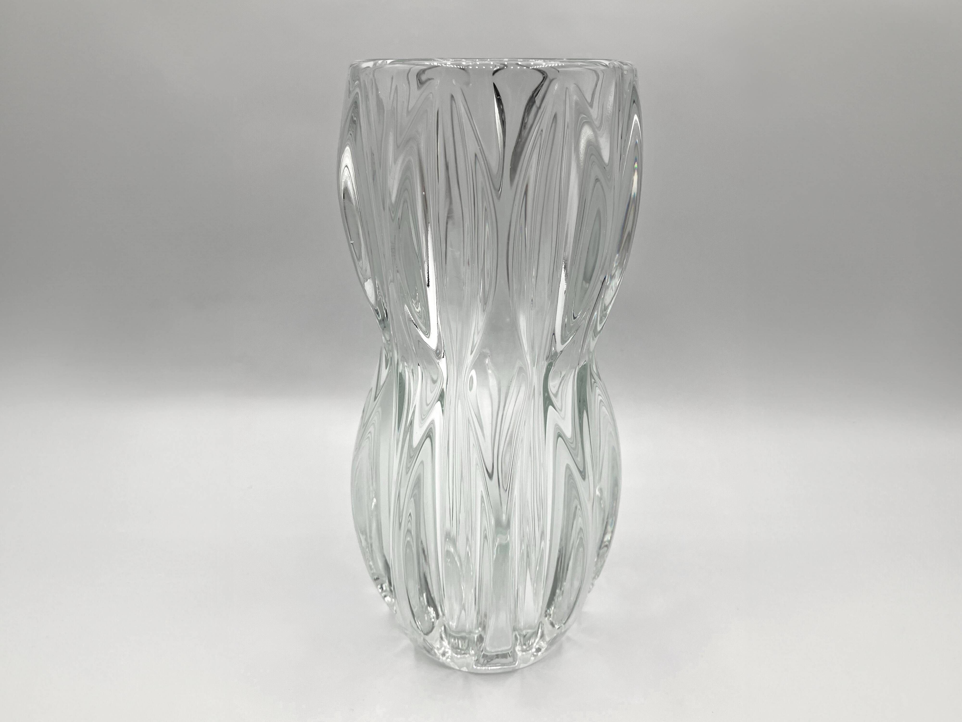 Sklo union vase • rosice glassware • design jan schmid • 1960 • pressed glass