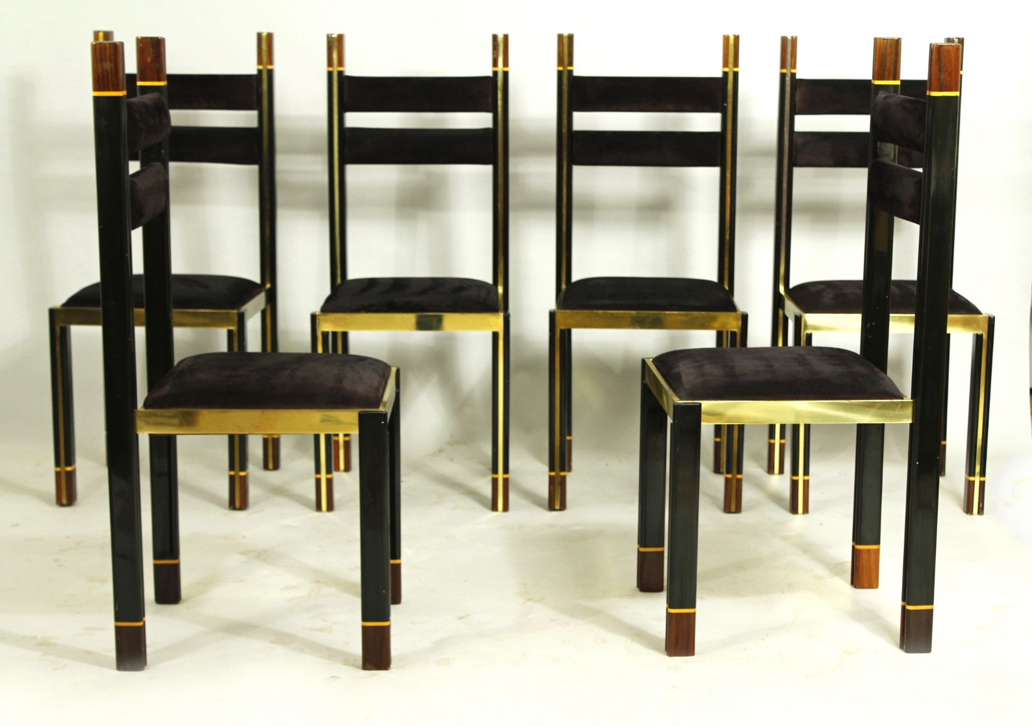 Set of 6 Chairs by Paolo Barracchia for Roman Deco, 1978