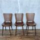 Trio of vintage retro Dove Baumann chairs 1960