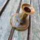 Golden brass candlestick