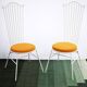 2 x Gartenstuhl vintage Metall blanc