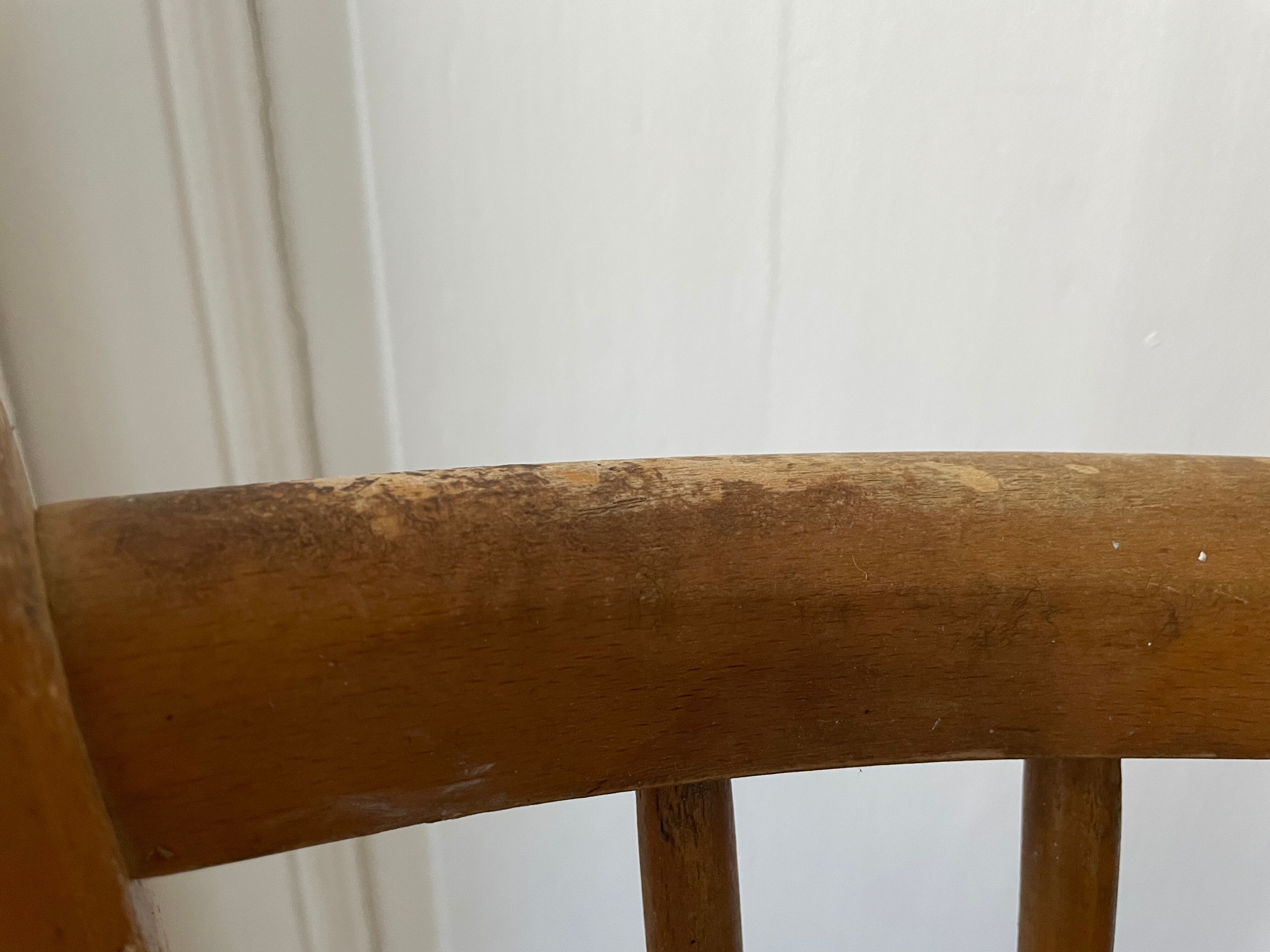 6 chaises de bistrot Baumann en bois et skaï