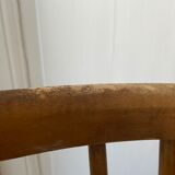 6 Baumann bistro chairs in wood and skaï