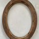 Oval old wooden frame