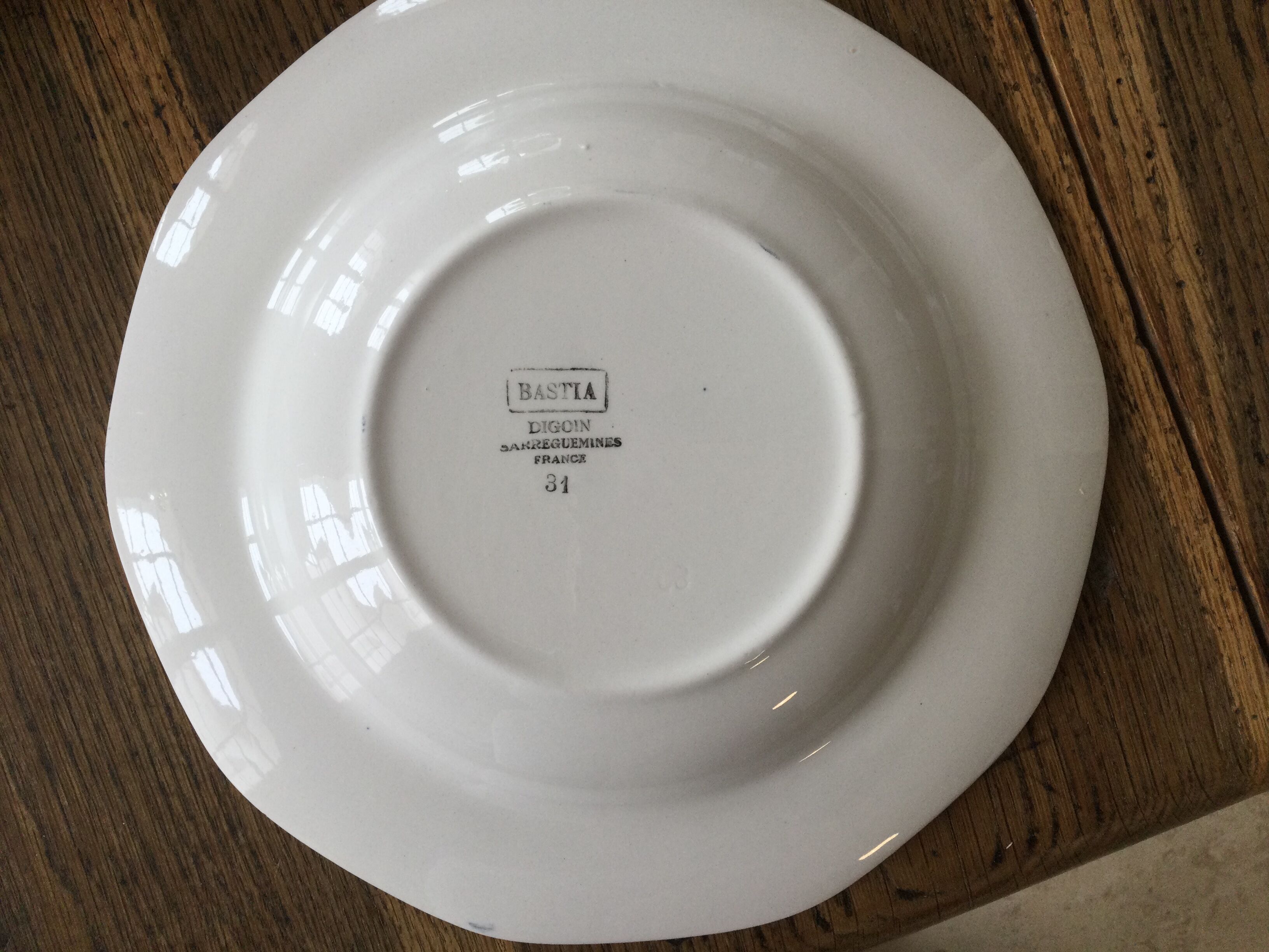 Hollow plates Digoin Sarreguemines model Bastia 1920