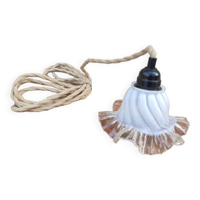 Lampe baladeuse globe vintage en verre tulipe