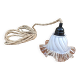 Lampe baladeuse globe vintage en verre tulipe