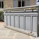 Grey lacquered wooden bar cabinet, golden brass bar