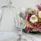 4 vintage white wine glasses