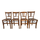 Ensemble de 4 chaises de bistrot vintage dépareillées