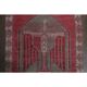 1970s Vintage Turkish Oushak Handmade Wool Cotton Pink Runner Rug 96x303