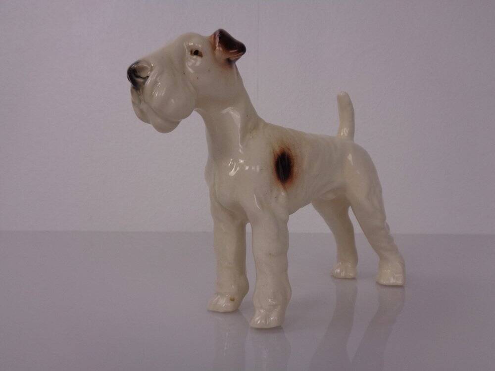 Porcelain Figurine of Fox Terrier, Denmark, 1950s