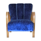 1940s italian art deco velvet armchair
