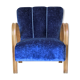 Fauteuil en velours Art déco italien des années 1940