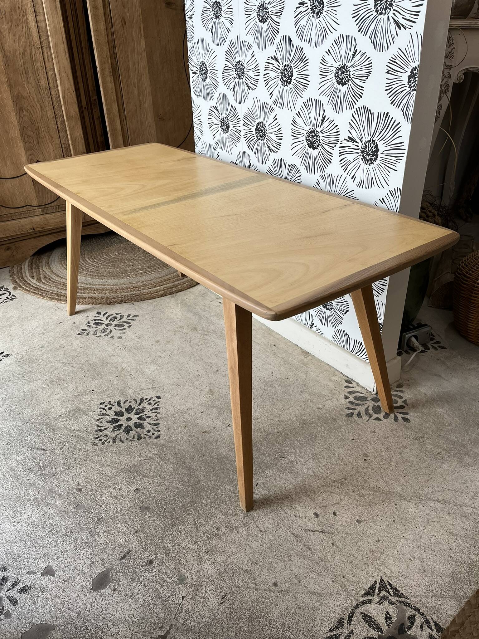 Scandinavian style wooden coffee table, 60s-70s